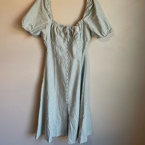 Green Gingham Milkmaid Corset Dress